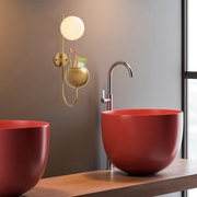 Aplique de Parede Pot – Dourado Brilhante – 15 x 23 x 61 cm