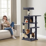 Arranhador para gatos 55 x 45 x 143 cm cinzento esfumaçado