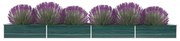 vidaXL Canteiro elevado de jardim aço galvanizado 600x80x45 cm verde