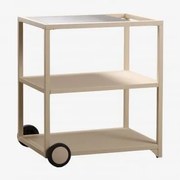 Carrinho Modular De Cozinha Para Exterior Em Aço Rivana Tapioca Bege - Sklum