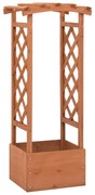 vidaXL Vaso de treliça com arco 49x39x117 cm madeira de abeto