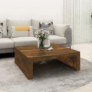 vidaXL Mesa de centro 100x100x35 cm derivados madeira carvalho fumado