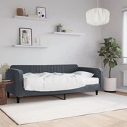 vidaXL Sofá-cama com colchão 100x200 cm veludo cinzento-escuro