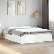 vidaXL Estrutura de cama 150x200 cm derivados de madeira branco
