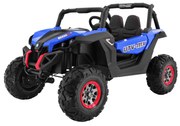 Buggy elétrico para Crianças 24V 4x4 2 Lugares SuperStar Rodas de EVA, Assento de couro Azul