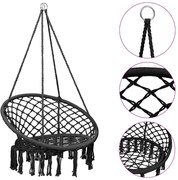 vidaXL Cadeira de baloiço em rede 80 cm antracite