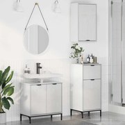 vidaXL Conjunto de Móveis para Banheiro 3 pcs Branco brilhante