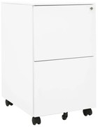 vidaXL Arquivador móvel aço 39x45x67 cm branco