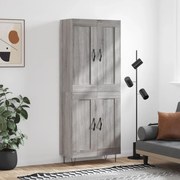 vidaXL Armário alto 69,5x34x180 cm derivados de madeira sonoma cinza