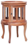 vidaXL Vitrina 50x50x76 cm madeira de mogno maciça cor natural