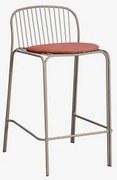 Pack De 2 Bancos Altos De Jardim Em Aço Anerina Moka Brown & ↑65 Cm & Terracota - Sklum