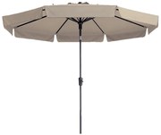 Guarda-sol de jardim Flores Luxe 300 cm redondo cru
