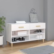 vidaXL Sapateira 102x35x55 cm derivados de madeira branco