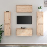 vidaXL Móveis de TV 6 pcs madeira de pinho maciça