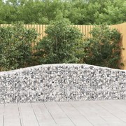 vidaXL Cestos gabião arqueados 3 pcs 400x50x60/80 cm ferro galvanizado