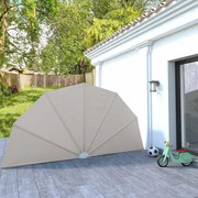 vidaXL Toldo lateral dobrável para terraço 200 cm creme