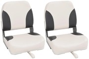 vidaXL Assentos de barco dobráveis com encosto alto 2 pcs 41x36x48 cm