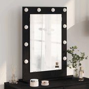 vidaXL Espelho de Vaidade Retangular Carvalho Preto 70 x 50 x 18 cm