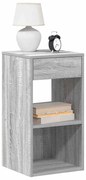 vidaXL Mesas de cabeceira com gaveta 2pcs 35x34x66,5cm cinzento sonoma