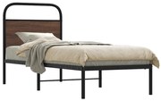 vidaXL Estrutura cama s/ colchão derivados madeira carvalho castanho