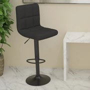 vidaXL Banco de bar tecido preto