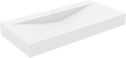 Mexen Poli lavatório de bancada de aglomerado 1/O 100 x 48 cm, branco - 23021001