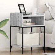 vidaXL Armário de Cabeceira Cinza Sonoma 40 x 40 x 61 cm
