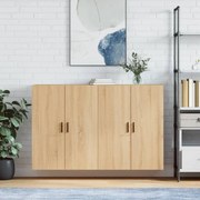 vidaXL Armários de parede 2 pcs 69,5x34x90 cm carvalho sonoma