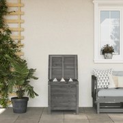 vidaXL Caixa arrumação p/ jardim 50x49x56,5 cm abeto maciço antracite