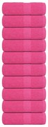 Toalhas de bidé 10 pcs 30x50 cm 360 gsm 100% algodão rosa