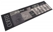 Tapete de cozinha lavável 45x150 cm veludo padrão café preto