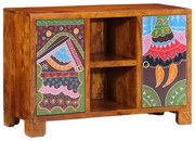 vidaXL Aparador multicor 90x35x60 cm madeira de acácia maciça