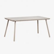 Mesa De Jantar Retangular 160x90 Cm Em Vidro E Alumínio Arhiza Moka Brown - Sklum