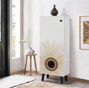 Sapateira Vegas – Branco/Preto – 50x135x38 cm