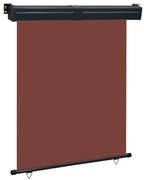 vidaXL Toldo lateral para varanda 145x250 cm castanho