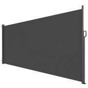Outsunny Toldo lateral retrátil, proteção visual para áreas exteriores, resistente à água, UV 50+, 420 x 185 cm, Cinza escuro | Aosom Portugal