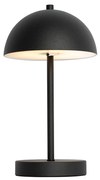 LED Candeeiro de mesa exterior preto recarregável com dimmer de 3 níveis - Keira Moderno
