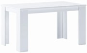 Mesa de jantar 140 cm, Cor Branco mate, Tamanho: 138x80x75cm