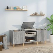 vidaXL Armário p/ discos 121x38x48 derivados madeira cinzento sonoma