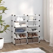 vidaXL Sapateira 84x32x88,5 cm PP transparente