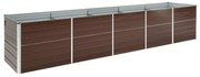 vidaXL Canteiro jardim elevado 400x80x77cm aço galvanizado castanho