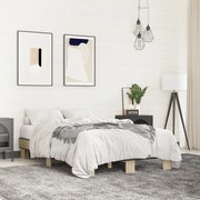 vidaXL Estrutura de cama 140x200 cm derivados madeira/metal