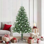 vidaXL Árvore de Natal com 300 LEDs com suporte Verde 180 cm PVC