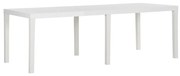 vidaXL Mesa de jardim 220x90x72 cm PP branco