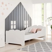 Cama infantil ANNA branca 160x80 - colchão e estrado incluído