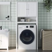 vidaXL Móvel p/ máquina lavar BERG 76x27x164,5cm madeira maciça branco