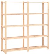 vidaXL Unidade arrumação 5 prateleiras 170x38x170 cm pinho 500 kg