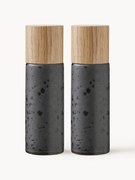 Moinhos de sal e pimenta com tampas de madeira Bizz, conjunto de 2