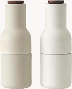 Moinhos de sal e pimenta com tampa em madeira de nogueira Bottle Grinder, conjunto de 2