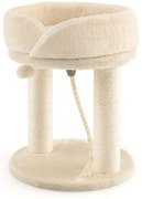 Torre de escalada para gatos 4 em 1 com poleiro macio e base acolchoada - cinza